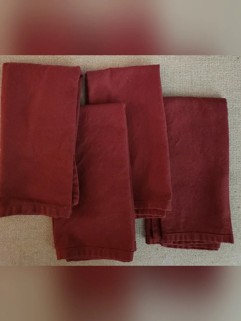 Red/maroon Cloth Napkins